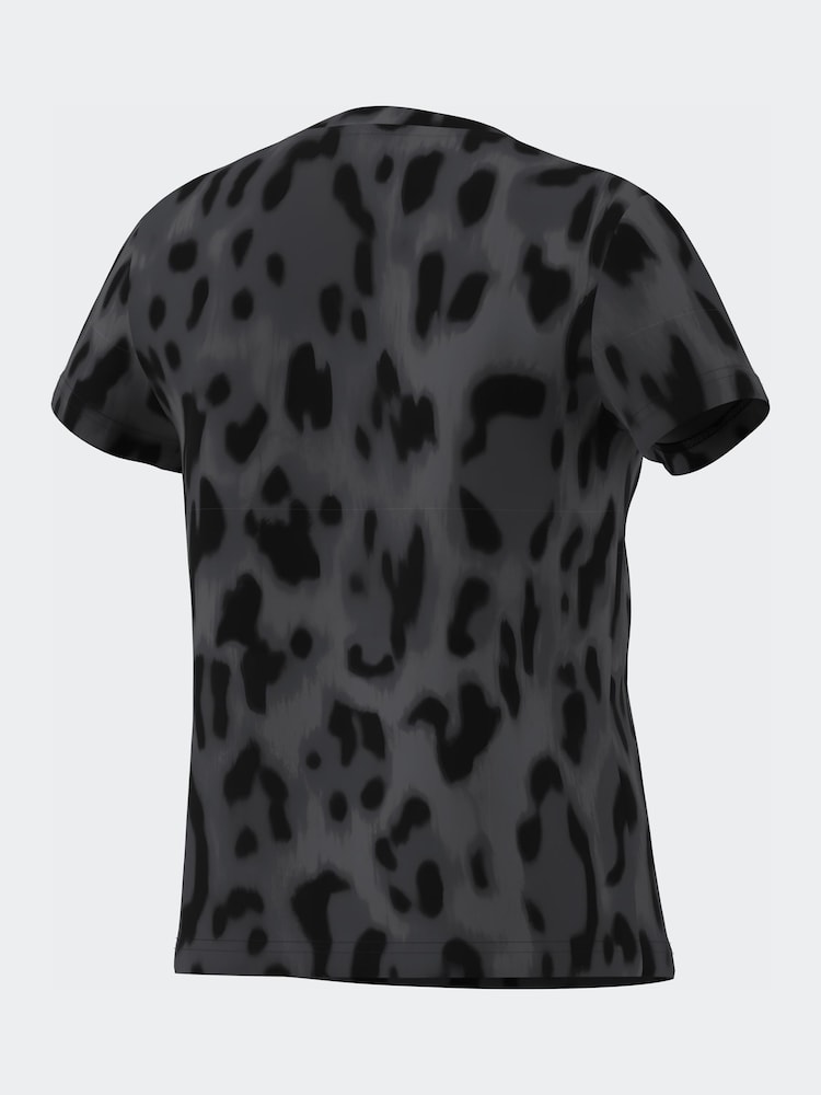 adidas Grey Future Icons Allover Print T-Shirt - Image 3 of 3