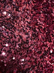 Friends Like These Raspberry Sequin Draped Off The Shoulder Top - Image 5 of 5