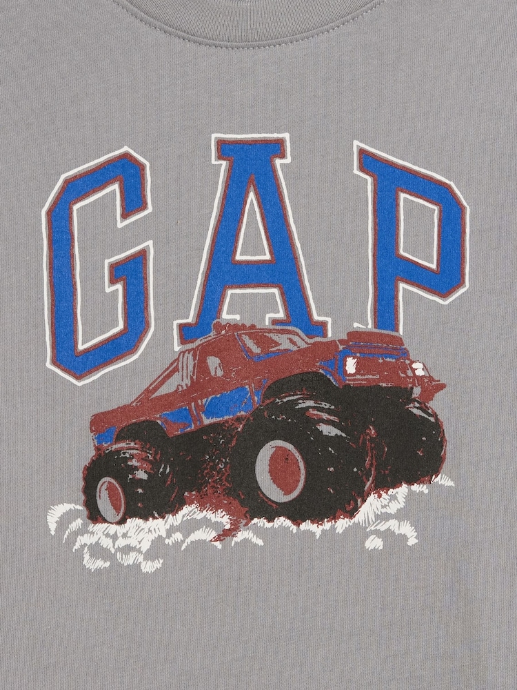Gap Grey Monster Truck Graphic Long Sleeve T-Shirt (6mths-5yrs) - Image 3 of 3 Gap Grey Monster Truck Graphic Long Sleeve T-Shirt (6mths-5yrs) - Image 3 of 3