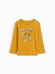 Gap Yellow Diggers Graphic Long Sleeve T-Shirt (6mths-5yrs) - Image 1 of 3