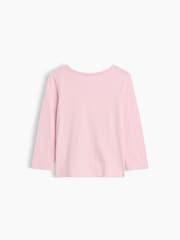 Gap Pink Mickey and Minnie Mouse Disney Graphic Long Sleeve T-Shirt (6mths-5yrs) - Image 2 of 3