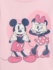Gap Pink Mickey and Minnie Mouse Disney Graphic Long Sleeve T-Shirt (6mths-5yrs) - Image 3 of 3
