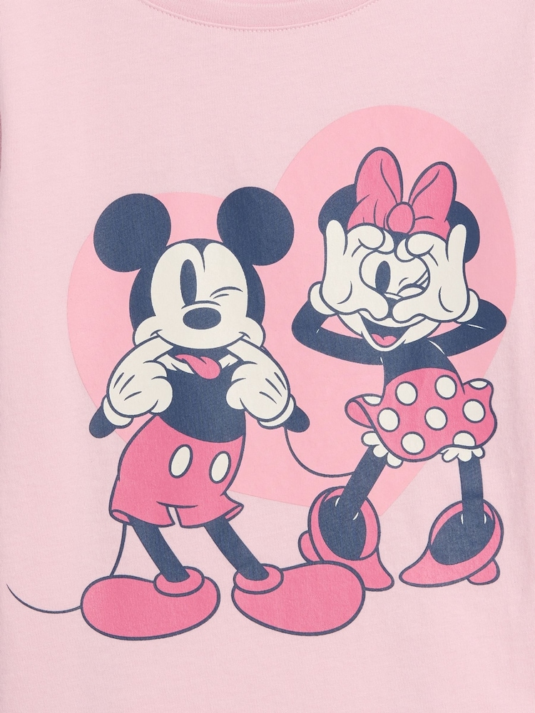 Gap Pink Mickey and Minnie Mouse Disney Graphic Long Sleeve T-Shirt (6mths-5yrs) - Image 3 of 3 Gap Pink Mickey and Minnie Mouse Disney Graphic Long Sleeve T-Shirt (6mths-5yrs) - Image 3 of 3