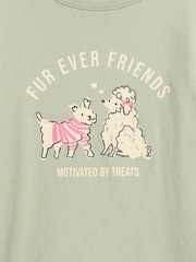 Gap Green Dogs Graphic Long Sleeve T-Shirt (6mths-5yrs) - Image 3 of 3