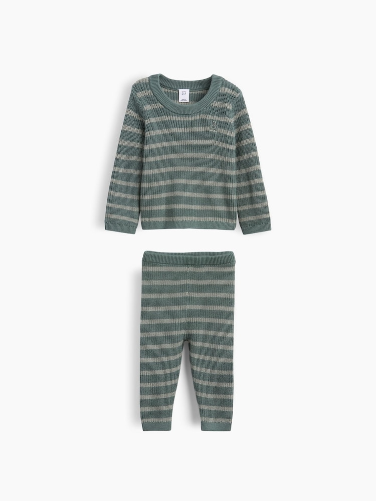 Gap Green Stripe Jumper Set (0-24mths) - Image 1 of 3 Gap Green Stripe Jumper Set (0-24mths) - Image 1 of 3
