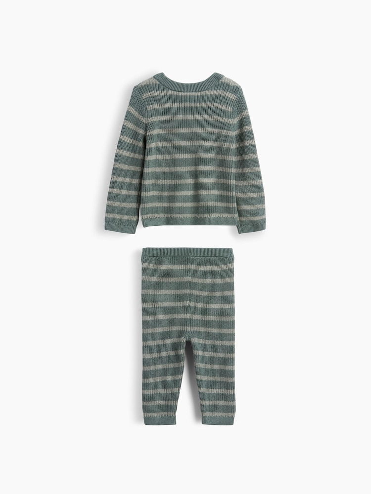 Gap Green Stripe Jumper Set (0-24mths) - Image 2 of 3 Gap Green Stripe Jumper Set (0-24mths) - Image 2 of 3