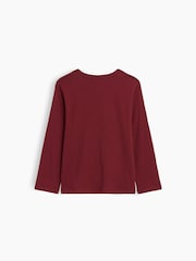 Gap Burgundy Train Graphic Long Sleeve T-Shirt (6mths-5yrs) - Image 2 of 3