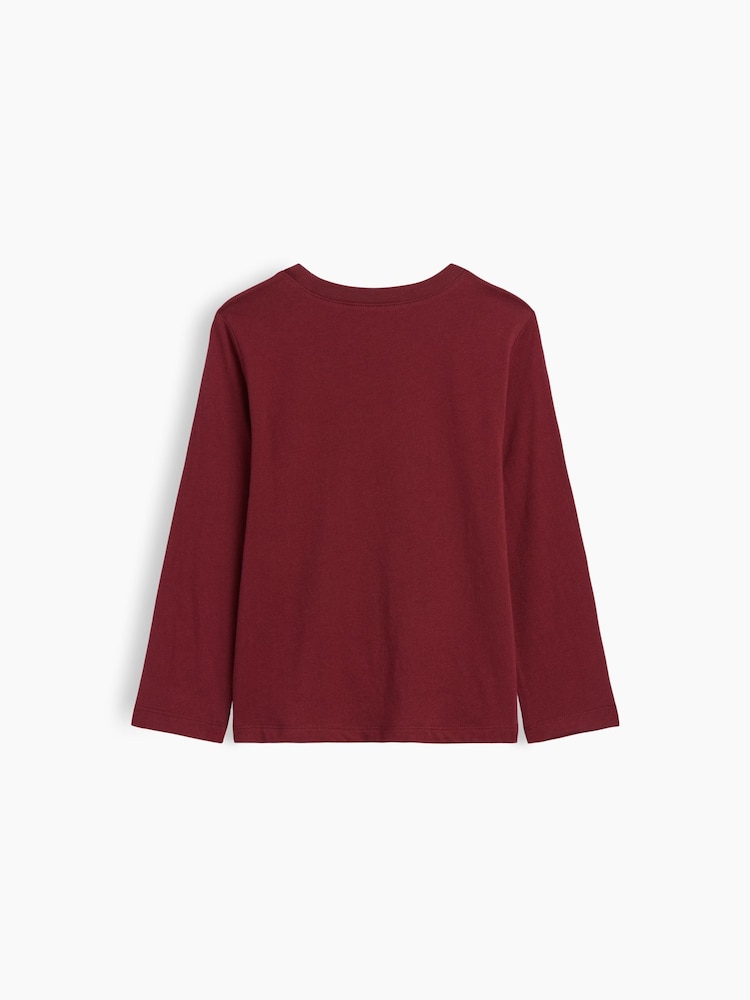 Gap Burgundy Train Graphic Long Sleeve T-Shirt (6mths-5yrs) - Image 2 of 3
