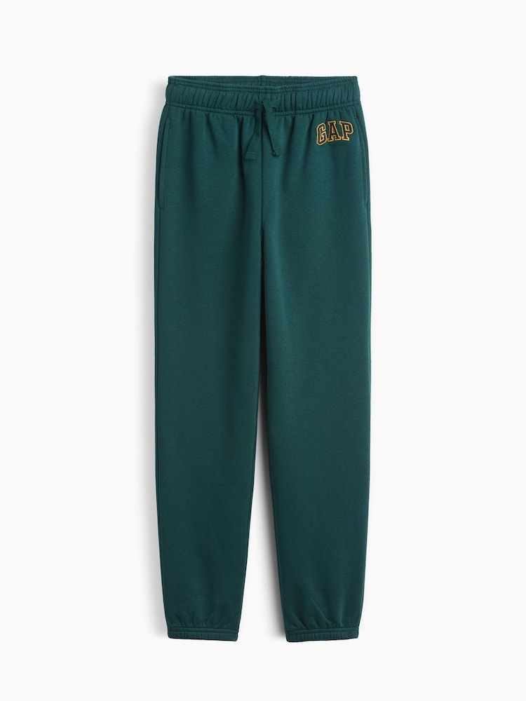 Verde - Gap Relaxed Logo Pantaloni sport (4-13yrs) - Imaginea 1 din 3