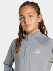 adidas Grey Favourites Quarter Zip Training Top - Image 4 of 6