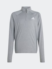 adidas Grey Favourites Quarter Zip Training Top - Image 6 of 6