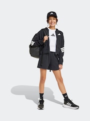 adidas Black Future Icons 3 Stripe Full Zip Hoodie - Image 3 of 6