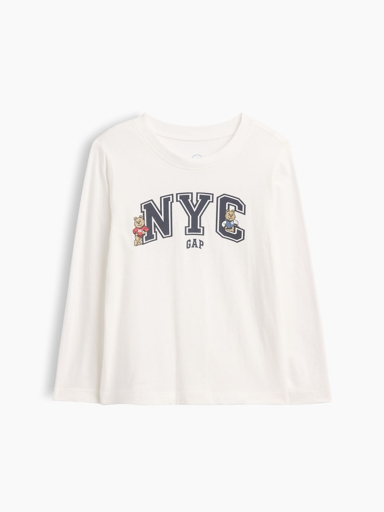 Gap Cream NYC Graphic Long Sleeve T-Shirt (6mths-5yrs) - Image 1 of 3