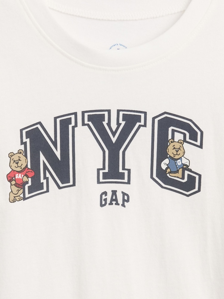 Gap Cream NYC Graphic Long Sleeve T-Shirt (6mths-5yrs) - Image 3 of 3