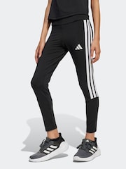 adidas Black Train Essentials 3 Stripe Leggings - Image 1 of 1