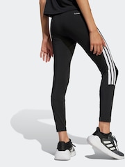 adidas Black Train Essentials 3 Stripe Leggings - Image 2 of 7