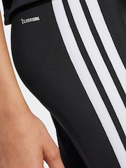 adidas Black Train Essentials 3 Stripe Leggings - Image 6 of 7