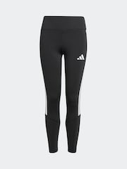 adidas Black Train Essentials 3 Stripe Leggings - Image 7 of 7