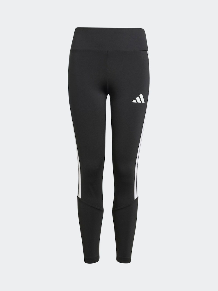 adidas Black Train Essentials 3-Stripes Kids Leggings - Image 7 of 7 adidas Black Train Essentials 3-Stripes Kids Leggings - Image 7 of 7