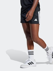 adidas Black Train Essentials 3 Stripe Shorts - Image 1 of 6
