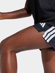 adidas Black Train Essentials 3 Stripe Shorts - Image 4 of 6