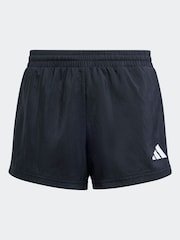 adidas Black Train Essentials 3 Stripe Shorts - Image 6 of 6