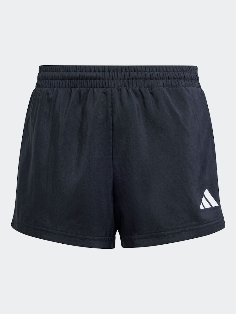 adidas Black Train Essentials 3 Stripe Shorts - Image 6 of 6