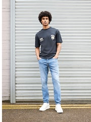 River Island Blue Slim Fit Jeans - Image 1 of 4