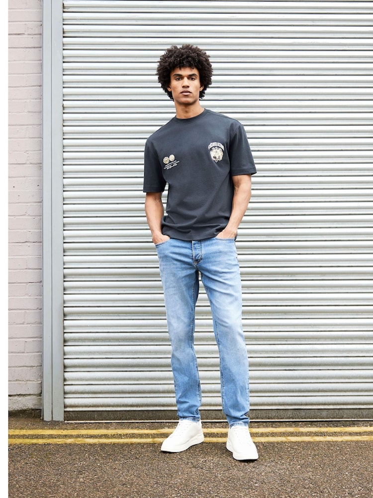 River Island Blue Slim Fit Jeans - Image 1 of 4