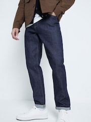 River Island Blue Slim Fit Japanese Selvedge Jeans - Image 1 of 4