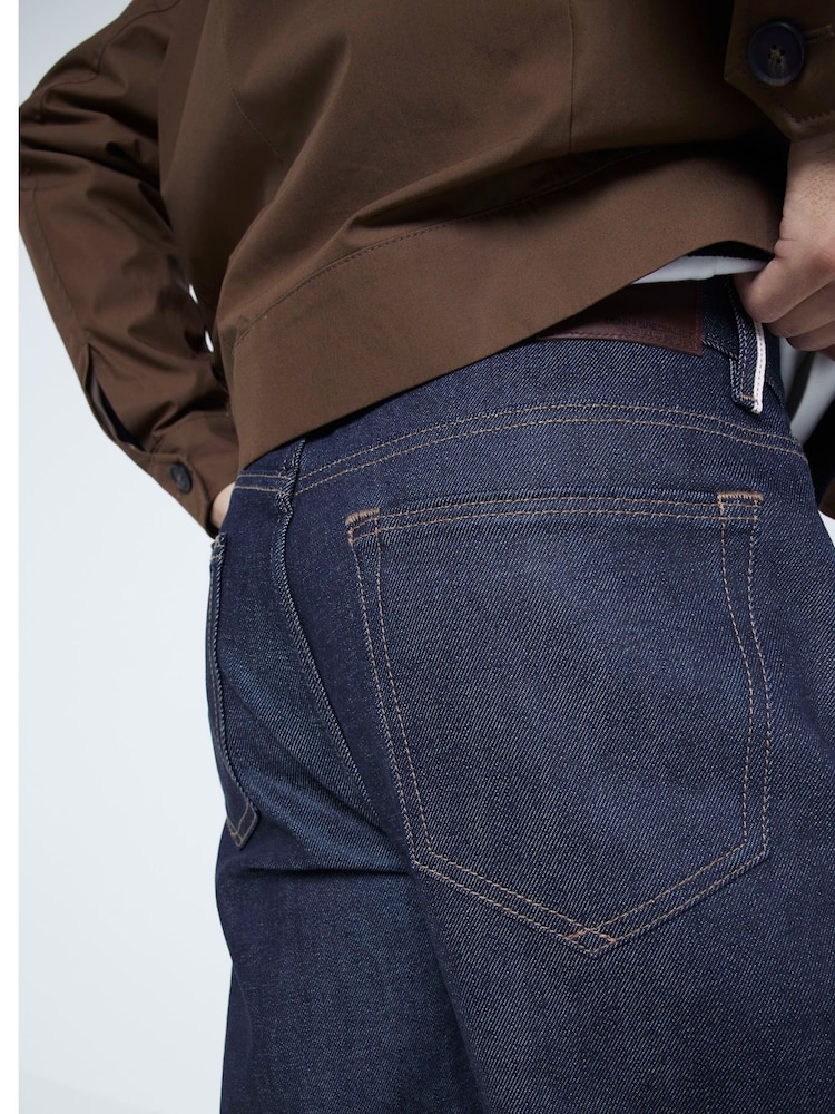 River Island Blue Slim Fit Japanese Selvedge Jeans - Image 2 of 4