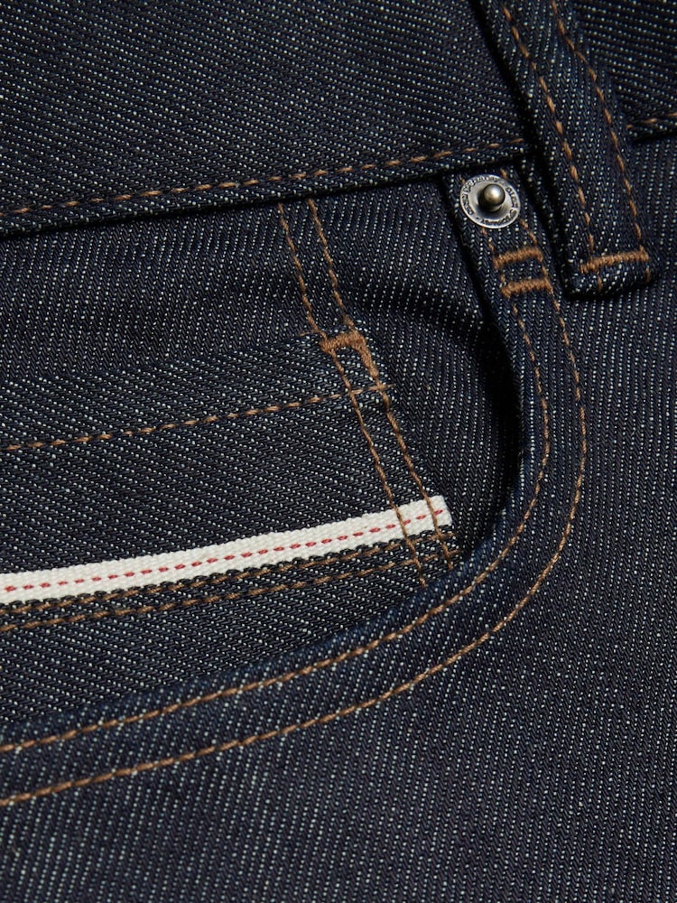 River Island Blue Slim Fit Japanese Selvedge Jeans - Image 4 of 4
