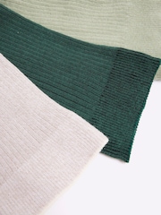 River Island Green Ribbed Ankle Socks 5 Pack - Image 2 of 2