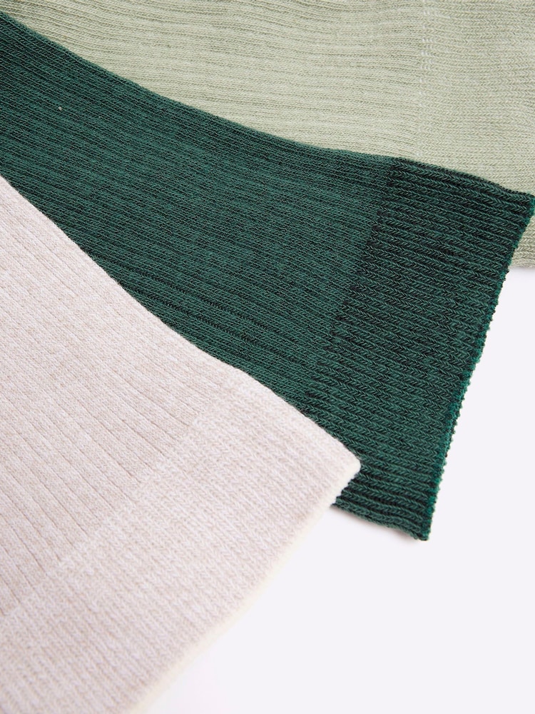 River Island Green Ribbed Ankle Socks 5 Pack - Image 2 of 2