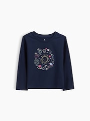 Navy Universe - Camiseta gráfica de manga larga de Gap (6 meses-5 años) - Imagen 1 de 2