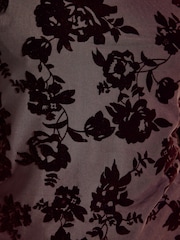 Friends Like These Brown Flocked Mesh Boat Neck Top - Image 6 of 6