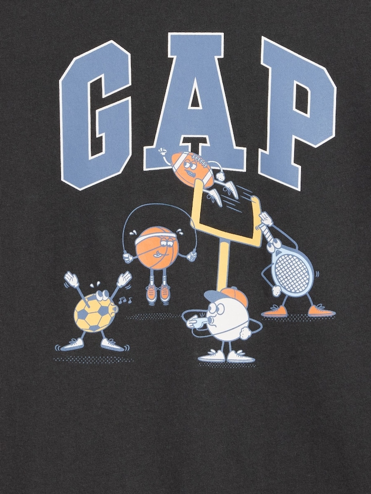 Black Sporty - Camiseta gráfica de manga larga de Gap (6 meses-5 años) - Imagen 3 de 3