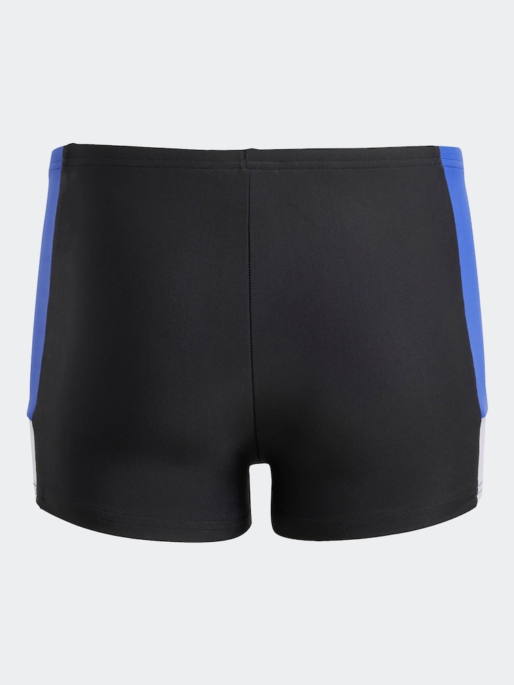 adidas Black Performance Colour Block Swim Boxer Shorts - Image 2 of 5 adidas Black Performance Colour Block Swim Boxer Shorts - Image 2 of 5