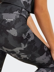 adidas Grey Train Essentials Flower Print Leggings - Image 5 of 6