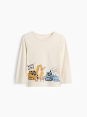 Gap Cream Truck Graphic Long Sleeve T-Shirt (6mths-5yrs) - Image 1 of 2