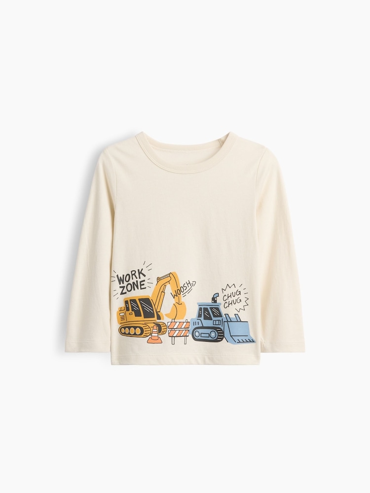 Gap Cream Truck Graphic Long Sleeve T-Shirt (6mths-5yrs) - Image 1 of 2