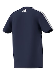 Azul - Camiseta 100% algodón universitaria de adidas - Imagen 3 de 7
