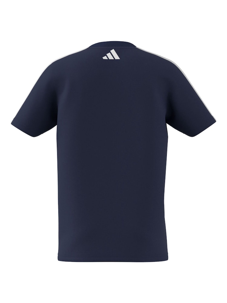 Azul - Camiseta 100% algodón universitaria de adidas - Imagen 7 de 7