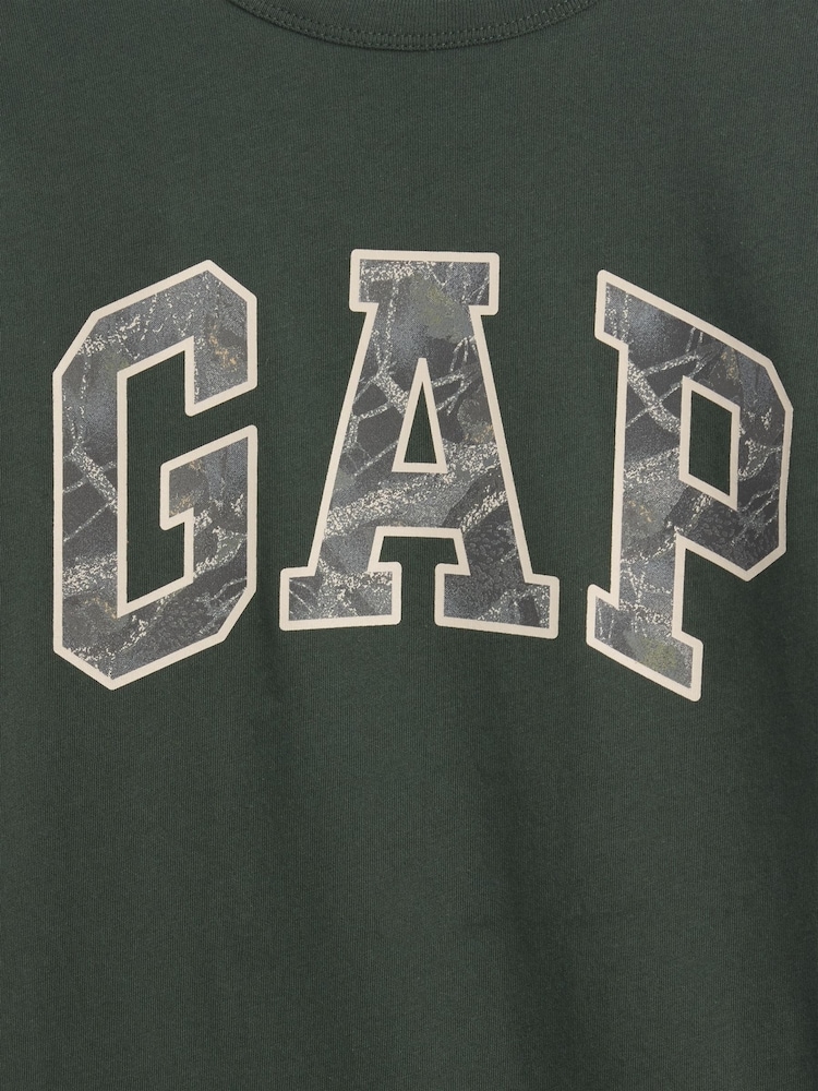 Gap Green Camo Logo Long Sleeve T-Shirt (4-13yrs) - Image 3 of 3 Gap Green Camo Logo Long Sleeve T-Shirt (4-13yrs) - Image 3 of 3