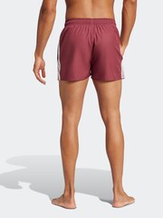 adidas Red 3-Stripes Swim Shorts - Image 2 of 6