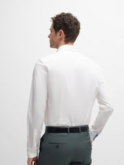 BOSS White Slim-Fit Easy-Iron Stretch-Cotton Poplin Shirt - Image 2 of 6
