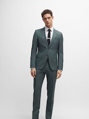 BOSS White Slim-Fit Easy-Iron Stretch-Cotton Poplin Shirt - Image 3 of 6