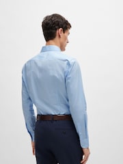 BOSS Blue Slim-Fit Easy-Iron Stretch-Cotton Poplin Shirt - Image 3 of 4