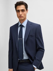 BOSS Blue Regular-Fit Houndstooth Easy-Iron Stretch Cotton Shirt - Image 5 of 6