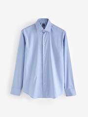 BOSS Blue Regular-Fit Houndstooth Easy-Iron Stretch Cotton Shirt - Image 6 of 6